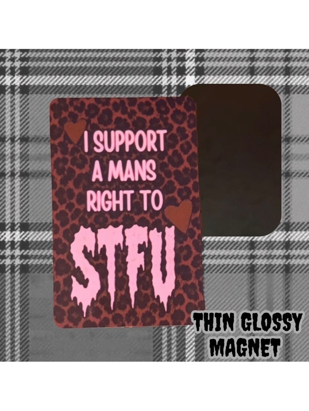 I Support a Man’s Right to STFU Thin Glossy Magnet